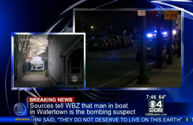 View of Boat Boston Bombing Suspect Is In View of Boat Boston Bombing Suspect Is In
