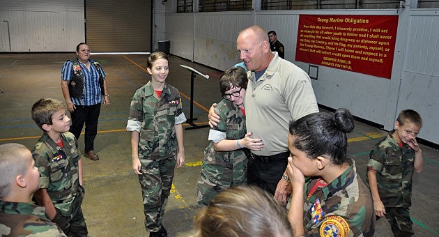 5 - Hoff & Young Marines photo of Deputy Hoff with Young Marines